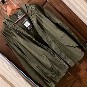Vol I'm Army Green Jacket w hood - size Small - never worn